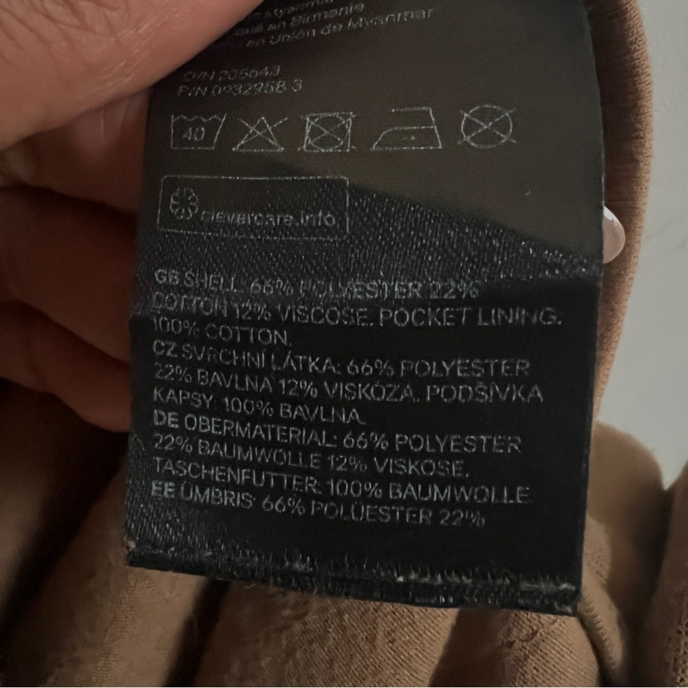 H&M Pleat Casual Knit Camel Pants SZ XL - Picture 5 of 5